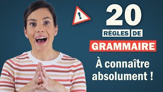 20 règles de grammaire SIMPLES à connaître ABSOLUMENT [upl. by Matias387]