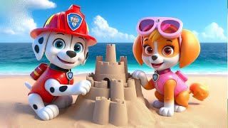 Paw Patrol Ultimate Rescue  MARSHALL x SKYE Play ON Beach  Very Funny Story  Rainbow 3 [upl. by Acinnor]