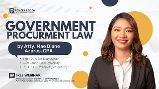 Government Procurement Law by Atty Mae Diane Azores CPA [upl. by Bik104]