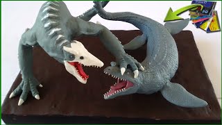 SKULLCRAWLER VS MOSASAURUS WITH CLAY  PLASTILINA [upl. by Nhaj]