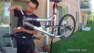 3 BikeRestoration  Mongoose Mountain Bike with Threadless Repair Bottom Bracket [upl. by Nuy]