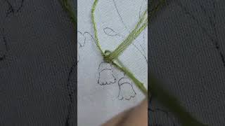 embroidery couching stitchbasic hand embroideryshortsvideo [upl. by Rednasela]