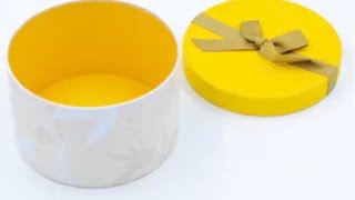 How To Make A Round Shaped Paper Gift Box Diy Paper Box Art and Craft Making [upl. by Otreblada565]