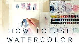 HOW TO USE WATERCOLOR  Introduction Tutorial [upl. by Ramunni520]