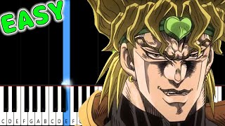 Dios Theme Dark Rebirth JoJo  Stardust Crusaders  EASY Piano Tutorial animelovemen [upl. by Dimmick]