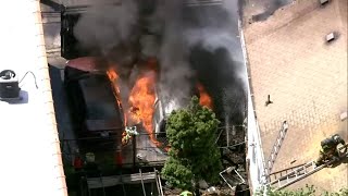 Pilsen fire damages 2 homes cars CFD on scene [upl. by Fabri]