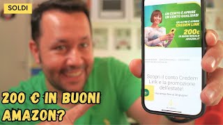 CREDEM LINK BUONO AMAZON 200 € 🤩 CODICE PROMO200 🤑 Fino al 31 OTTOBRE ⏰ [upl. by Aninad359]