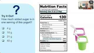 CACFP Halftime Webinar Choose Yogurt That Is Lower in Added Sugars in the CACFP [upl. by Anahahs]