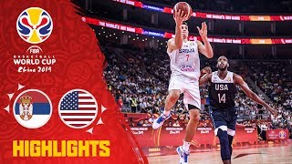 Serbia v USA  Highlights  FIBA Basketball World Cup 2019 [upl. by Lahpos723]