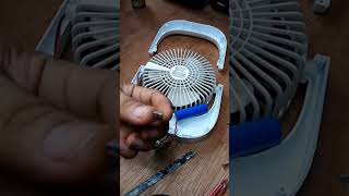 how to repair mini fan no powerreplace port chargingshortshort vedio [upl. by Holihs]