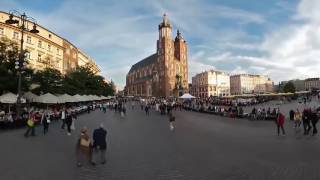 Market Square Kraków  Rynek Główny  4k 360° [upl. by Noiramed]