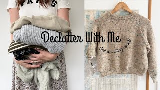 Decluttering My Capsule Wardrobe  Getting Ready For A Change Of Seasons  Knitting Update [upl. by Libna]