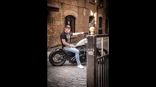 BASSANI RADIAL SWEEPERS  STAGE 2 HARLEY BOBBER WITH AIR RIDE 4k [upl. by Ecadnac186]