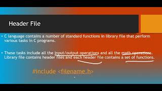 Header fileProgramming In Cchapter 2Computer Science [upl. by Afesoj863]