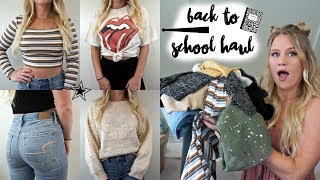 Huge Back to School TryOn Clothing Haul Part 2  Brandy Melville Princess Polly Etc [upl. by Shewchuk]