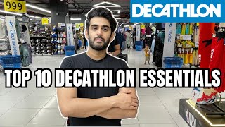 TOP 10 DECATHLON ESSENTIALS 2024  DECATHLON SHOPPING HAUL FOR MEN [upl. by Harts]