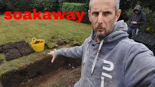 installing soakaway drain in garden [upl. by End]