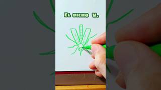 Bicho V Dibujo letras drawing videoshorts art letras bugs abecedario v education shorts [upl. by Minni]