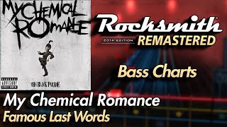 My Chemical Romance  Famous Last Words  Rocksmith® 2014 Edition  Bass Chart [upl. by Bromley]