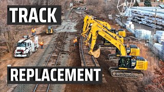 How Do You Replace Railroad Track  Installing A Mainline Switch [upl. by Hannis]