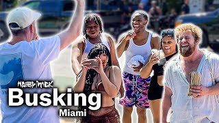 Freestyles For All Ages  Harry Mack Busking In Miami [upl. by Ayotnahs]