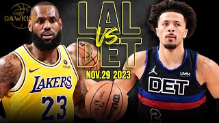 Los Angeles Lakers vs Detroit Pistons Full Game Highlights  Nov 29 2023  FreeDawkins [upl. by Debbi942]