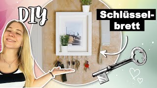 DIY SCHLÜSSELBRETT  kleines Geld  wenig Material  einfach aus IKEA Rahmen  kreativDarina [upl. by Felisha798]