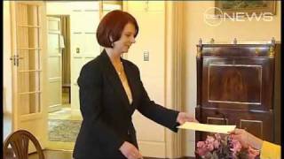 Julia Gillard sworn in as Prime Minister [upl. by Cibis]