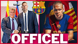 ERLING HAALAND AU FC BARCELONE  CEST BOUCLÉ  POUR 180 MILLIONS €  POUR REMPLACER LEWANDOWSKI [upl. by Vaules]