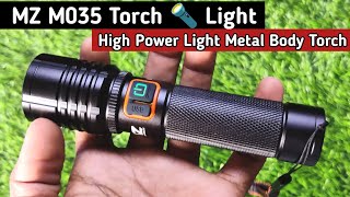 MZ M035 Torch Light 🔦  High Brightness Torch Light  metal body Torch Light [upl. by Nhaj]