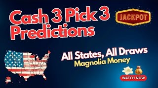 Cash 3 Pick 3 Predictions 111024 Lottery Numbers Any State or Country  Winning Strategy [upl. by Debbie]