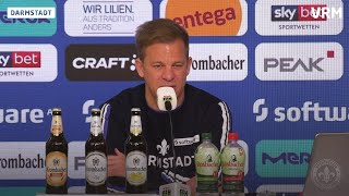 SV Darmstadt 98 Trainer Markus Anfang kassiert Gelbe Karte [upl. by Ike]