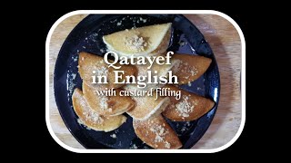 Qatayef with custard fillingArabian sweetsre 74 [upl. by Eversole]