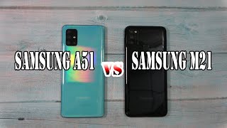 Samsung Galaxy A51 vs Samsung Galaxy M21  SpeedTest and Camera comparison [upl. by Armbrecht]