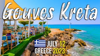 Gouves Crete walking tour 4k Kreta Greece 2023 [upl. by Cirri]