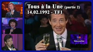 TOUS Á LA UNE Patrick Sabatier Roch Voisine Daniel Guichard Mireille Mathieu  TF1  14021992 [upl. by Ishmul410]