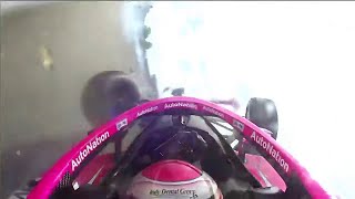 IndyCar 20182023 Onboard Crash Compilation Dallara DW12 MkIII [upl. by Pincince90]