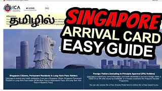 SG Arrival Card Singapore Tamil  How to apply SG Arrival Card Tamil [upl. by Nanis474]