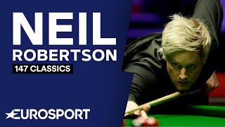 147 Classics Neil Robertson at The Welsh Open 2019  Snooker  Eurosport [upl. by Aytida]