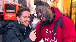 This Guy Walks Out Of A Restaurant To Sing With Street Guitarist [upl. by Adnilahs]