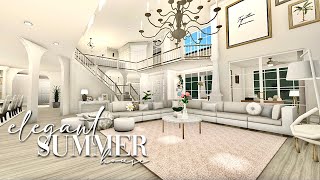 Bloxburg Elegant Summer Family House 334k  No Large Plot  Realistic House Build [upl. by Ramin]