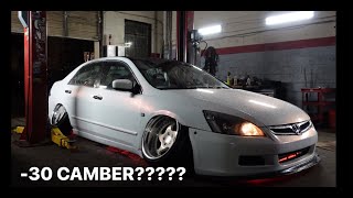 VLOG 12 HOW I GOT 30 DEGREES OF CAMBER ON MY HONDA ACCORD [upl. by Frazier]