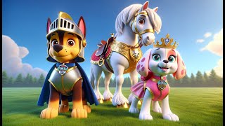 Paw Patrol Ultimate Rescue  Chase Becomes a Knight Loves Skye Princess Funny Story  Rainbow 3 [upl. by Ykciv]