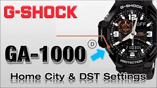 GA1000 GSHOCK Module 5302 quotAdjust Home City Setting amp DSTquot  Easy Tutorial [upl. by Laveen274]