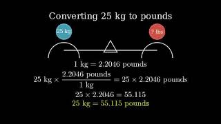 How to Convert 25 Kilograms to Pounds 25kg to lbs [upl. by Katti668]