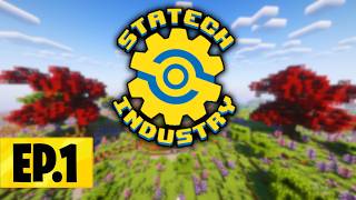 THE BEST MODERN AUTOMATION MODPACK  StaTech Industry  Minecraft Modpack  EP 1 [upl. by Akemaj436]