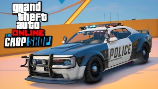 NOUVELLE VOITURE DE POLICE BRAVADO GAUNTLET INTERCEPTOR DU DLC CASSE DE HAUT VOL SUR GTA ONLINE [upl. by Aleunam420]