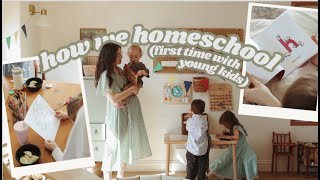 How We Homeschool as newbies who know nothing Routine Tour amp Curriculum for ages 5 3 amp 1 [upl. by Yorztif]