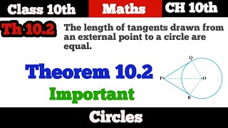 Theorem 102 explained class 10 maths  Circles  class10ncert mathsshortsviralvideo [upl. by Gambrill]