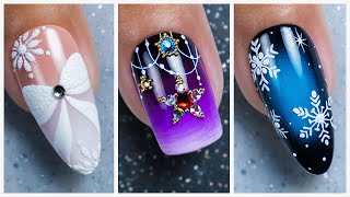 New Nail Art Ideas 2023  Best NYE and Winter Nail Art Compilation [upl. by Euqinorev]